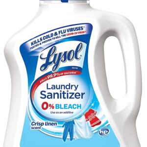 Laundry Sanitizing Liquid, Laundry Detergent Additive For Clothes And Linens, Eliminates Odor Causing Bacteria, Crisp Linen, 90Oz