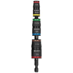 Impact Driver, 7-in-1 Impact Flip Socket Set, 6 Hex Driver Sizes plus a 1/4-Inch Bit Holder Klein Tools 32907